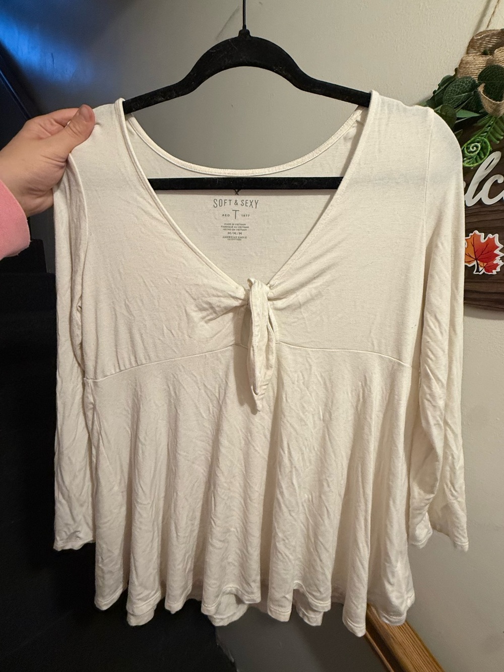 AEO Soft & Sexy Tie-Front Shirt